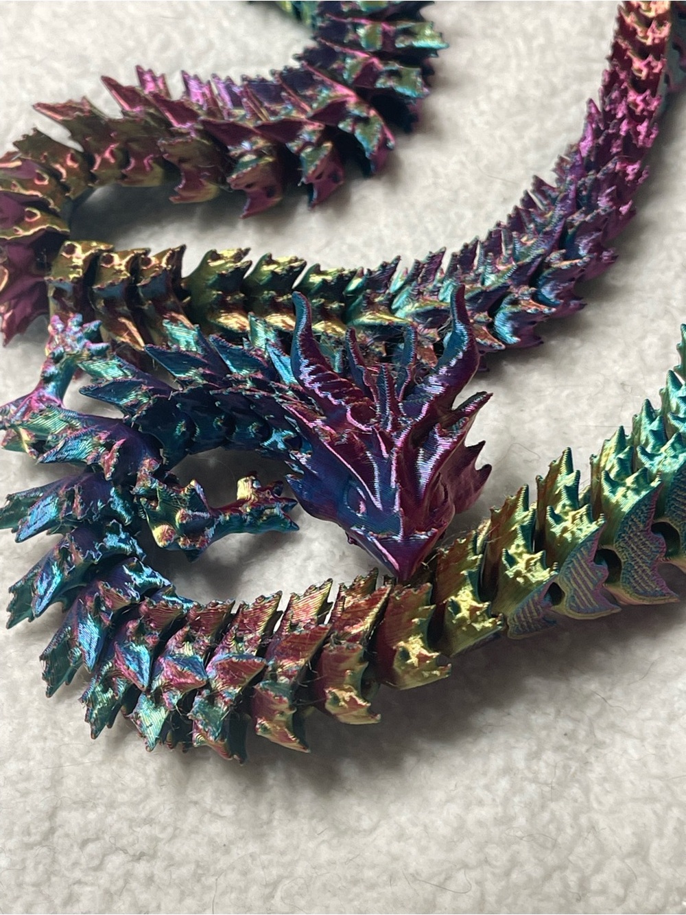 3-D dragon metallic dragon snake